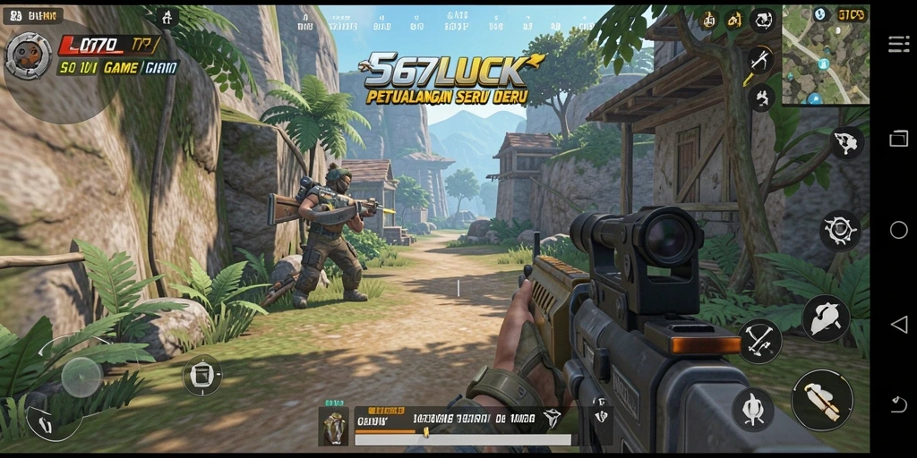 Tampilan gameplay seru dari 567LUCK dalam mode TPS.