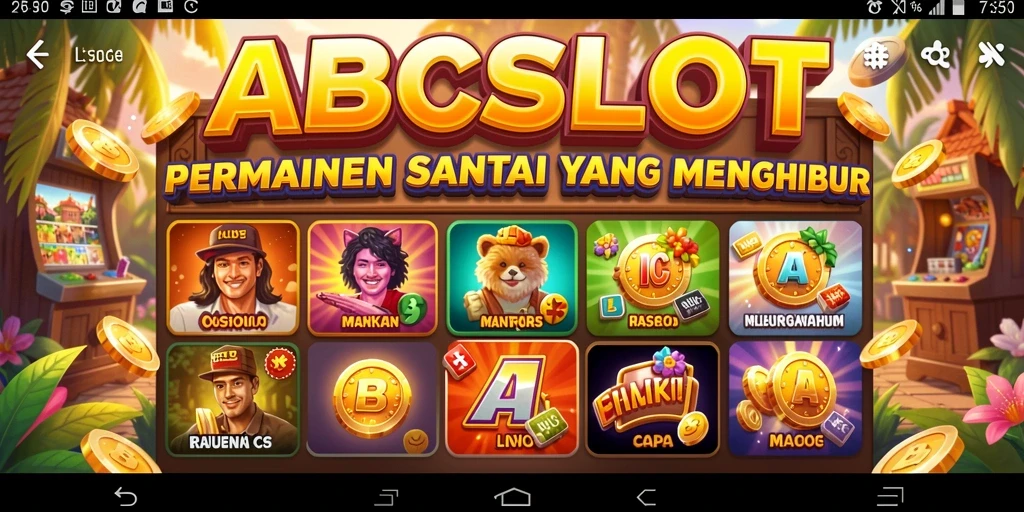 Tampilan gameplay yang ceria dan penuh warna dari ABCSLOT.