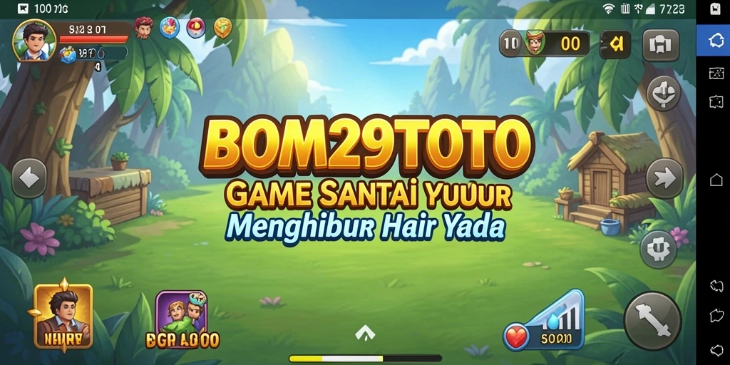Screenshot gameplay BOM29TOTO yang seru dan penuh warna.