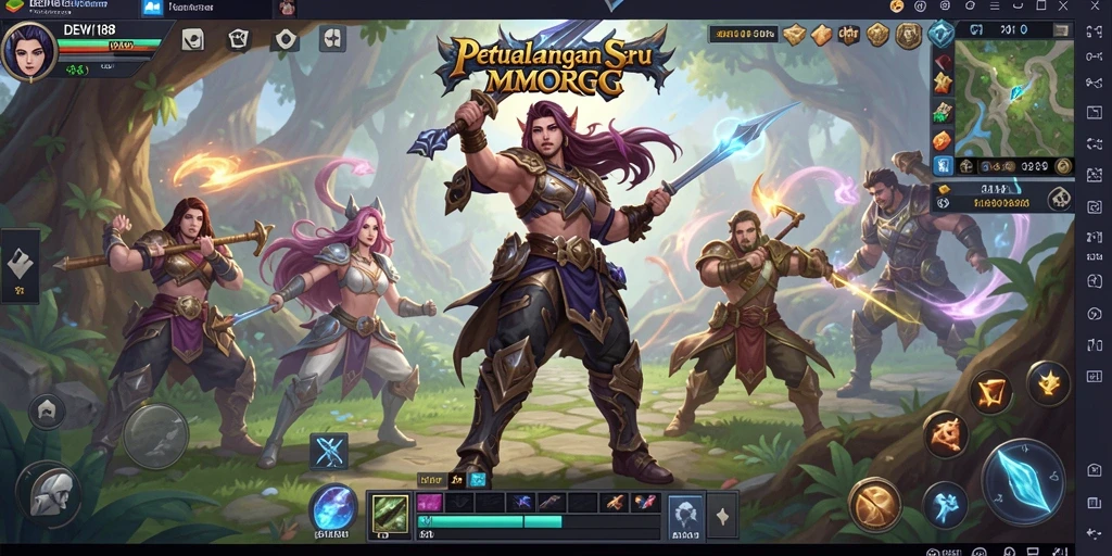 Screenshot DEWI188 menampilkan momen seru dalam gameplay MMORPG yang menakjubkan.
