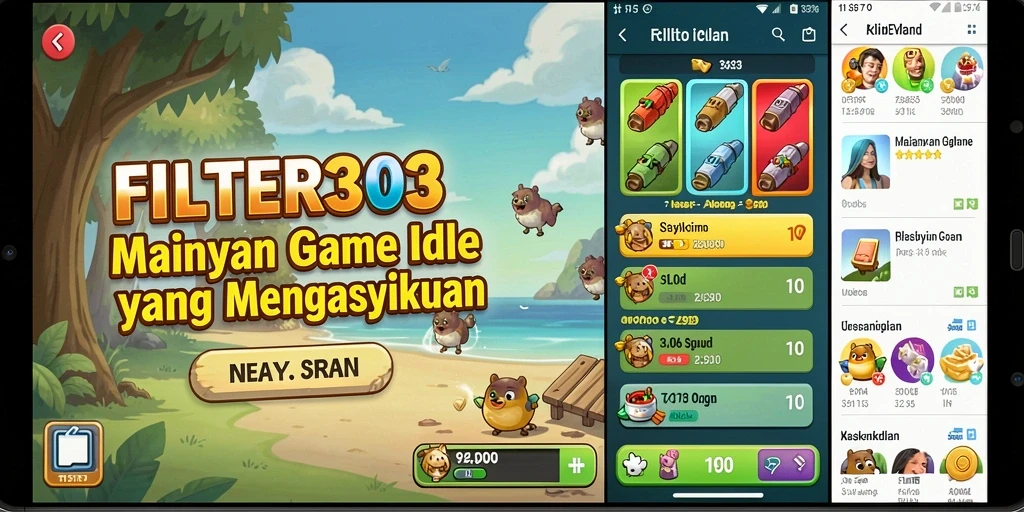 Tampilan gameplay FILTER303 yang menarik dalam mode Idle.