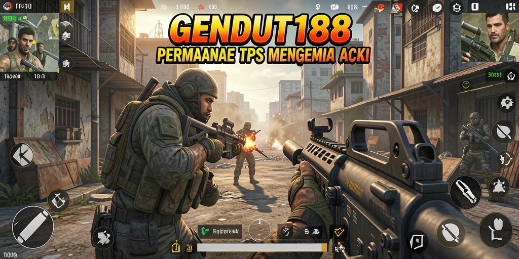 Tampilan gameplay seru GENDUT188 di arena pertarungan TPS.