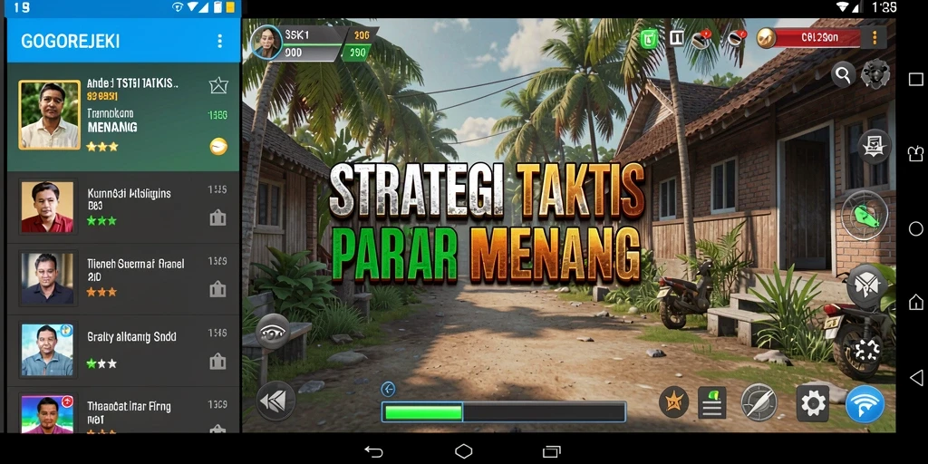 Screenshot GOGOREJEKI menampilkan aksi strategi mendebarkan dalam gameplay.