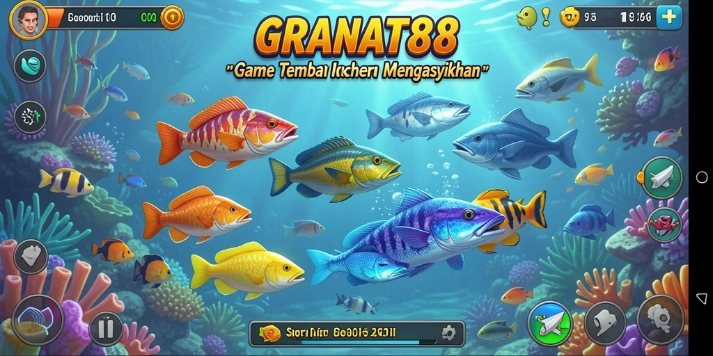 Tampilan menarik dari gameplay Tembak Ikan di GRANAT88.