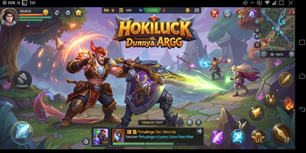 Tampilan gameplay HOKILUCK yang menegangkan dengan aksi petualangan seru.