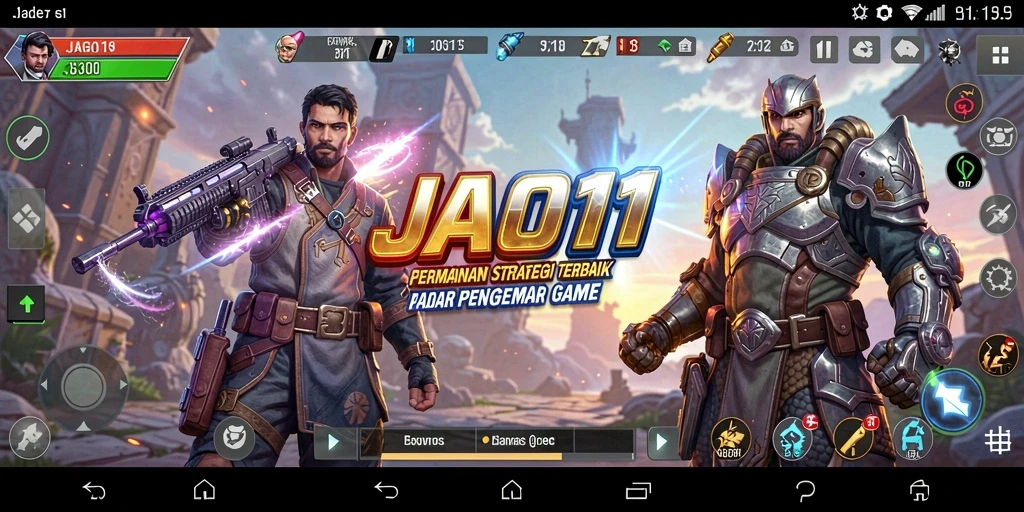 Screenshot gameplay JAGO11 menunjukkan pertempuran strategis yang intens.