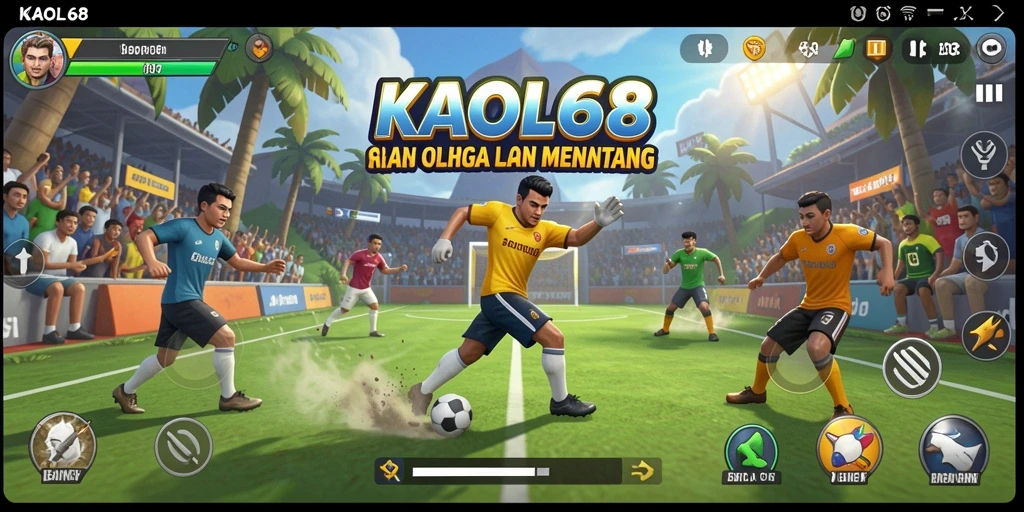 Tampilan menakjubkan dari gameplay KAOL68 saat melakukan pertandingan olahraga.