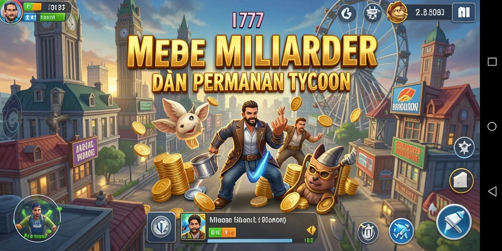 Screenshot L777 menampilkan aksi pengelolaan bisnis yang seru.