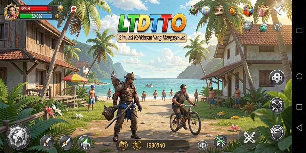 Tampilan dramatik dari gameplay LTDTOTO yang menggambarkan interaksi sosial.