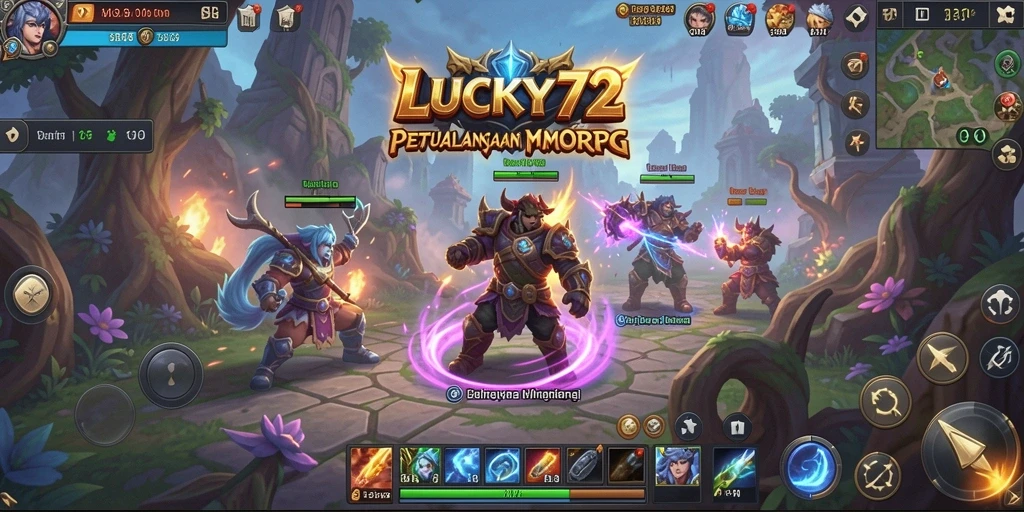 Gameplay seru LUCKY72 dengan petualangan multiplayer.