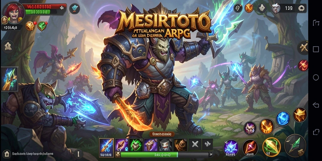 Tangkapan layar <strong>MESIRTOTO</strong> menampilkan pertempuran seru dengan grafis yang menakjubkan.