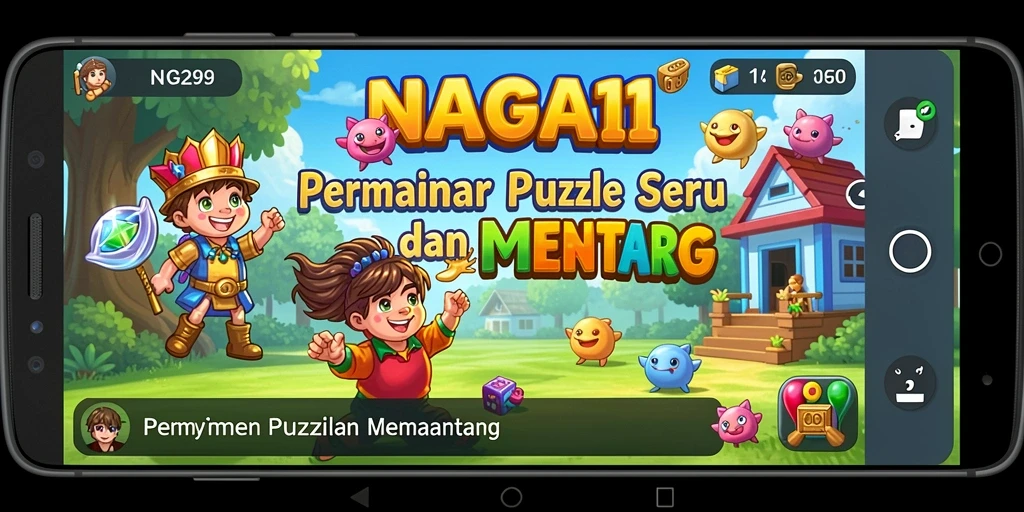 Screenshot utama NAGA11 menampilkan gameplay teka-teki yang menarik.