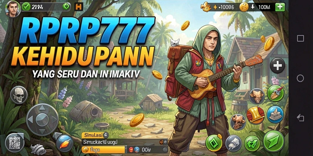 Tampilan gameplay menarik dari RPRP777 yang menggambarkan simulasi kehidupan.