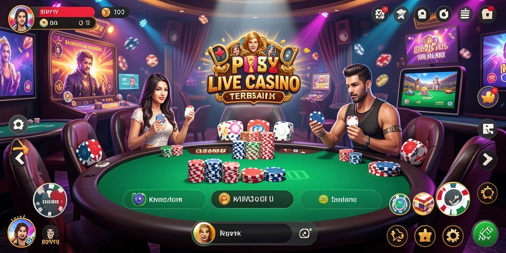 Tampilan atraktif gameplay Live Casino RPYYY yang memikat.