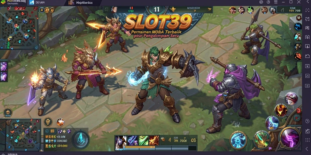 Screenshot dari gameplay <strong>SLOT39</strong> dengan aksi pertarungan tim yang mendebarkan.