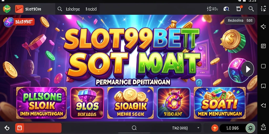 Tampilan gameplay SLOT99BET yang mendebarkan dan penuh warna.