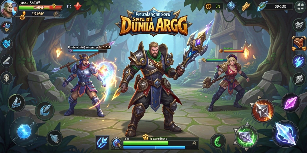 Tampilan aksi seru dalam gameplay ARPG di SM605.