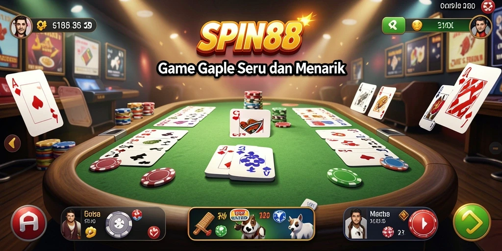 Gameplay SPIN88 yang menarik dan seru dalam bermain Gaple.