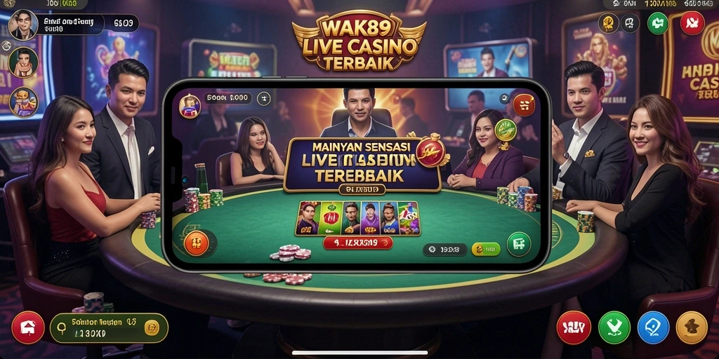Screenshot WAK89 menampilkan suasana kasino langsung yang menarik.