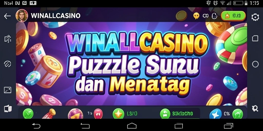 Tampilan gameplay seru dari <strong>WINALLCASINO</strong> saat menyelesaikan puzzle.