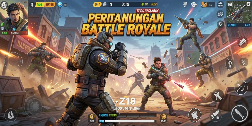 Screenshot gameplay <strong>Z18</strong> yang menampilkan aksi seru dalam Battle Royale.